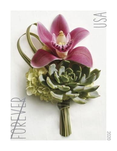 Forever Stamp Set: Contemporary Boutonniere, 100 Stamps (Sheet of 20 x5) USPS