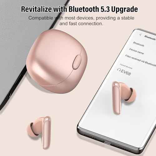 AI Language Translation Earbuds, 3-in-1 Translator Earbuds Real Time with 7 Translation Modes, with Audio and Video Call, 164 Language Bluetooth 5.3 Headphones Translating Device, Rose Gold