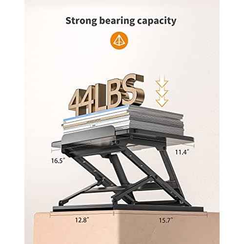 HUANUO Adjustable Laptop Riser - 9 Adjustable Angles, Easy Sit or Stand, Fits 15.6 Inch Laptop & Notebook