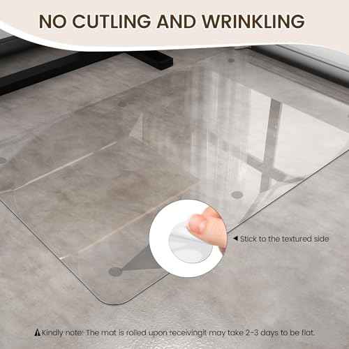 Warmstar Clear Office Chair Mat for Hardwood Floor,30"x48" Plastic Floor Mat Rolling Mat for Office Chair, Desk Chair Mat Wood Tile Floor Mat for Office & Home
