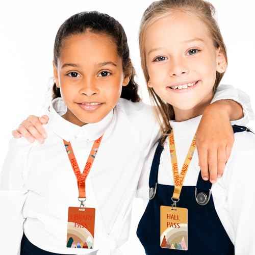 WorldBazaar Hall Passes Lanyards School Passes for Classrooms Set of 6 Lanyards Moving Mountains Bathroom Pass for Student Library Office Nurse Boy Girl Teacher Lanyard School Supplies
