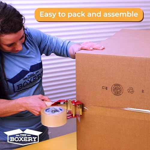 The Boxery 16"x12"x12" Brown/Kraft Corrugated Cardboard Shipping Boxes 25-Pack | Mailing, Packing, Moving & Storage for Business/Home ? Durable - Eco-Friendly, Recyclable - Made in the USA