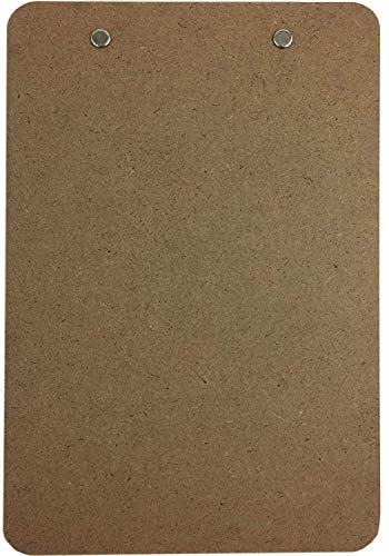 Small 6x9 Clipboard with Low Profile Clip - Hardboard Memo Clipboard (1 Pack)