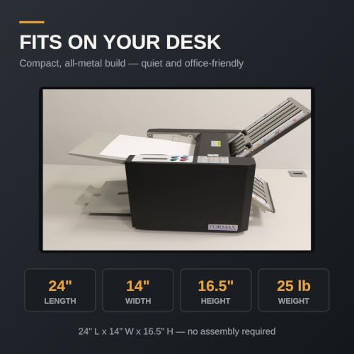 Formax FD 300 Desktop Document Folder Black - 4 Fold Types, LCD Control Panel