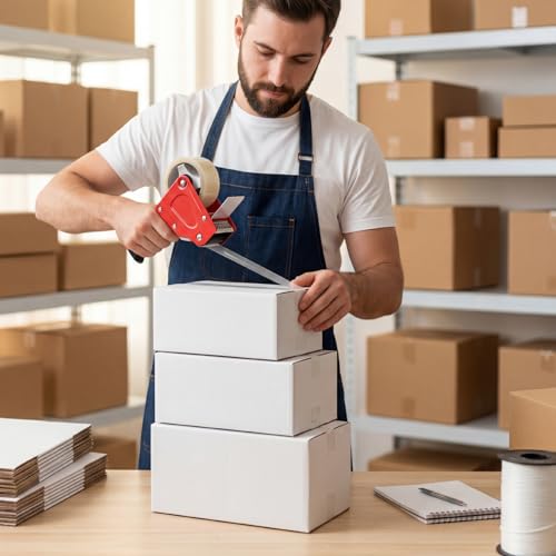 CRUGLA Assorted Shipping Boxes 30 Pack - White, 3 Sizes (11x6x6, 10x7x5, 9x6x4 in)