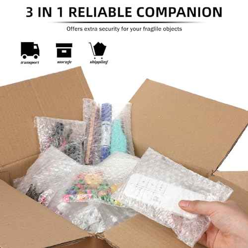Frienda 300 Pcs Clear Self Sealing Bubble Cushion Bags Double Wall Bubble Pouch Bag Plastic Shockproof Protective Packing for Small Business Moving Shipping Packaging Storage(4" X 6")