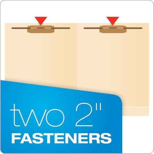 Pendaflex 13160 Laminated Spine End Tab Folder with 2 Fastener, 11 pt Manila, Letter (Box of 50)