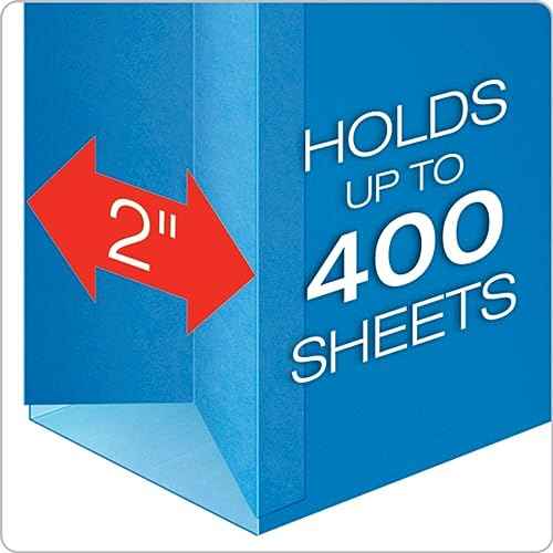 Pendaflex SureHook Reinforced Hanging Box File, 2", Legal, Blue, 1/5 Cut, 25 per box (59302EE)