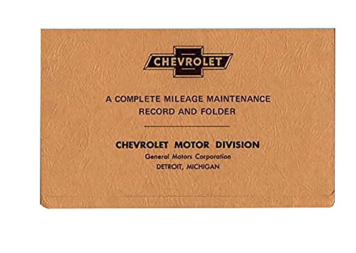 Eckler's Chevy Mileage Maintenance & Receipt Records Folder 1955-1957