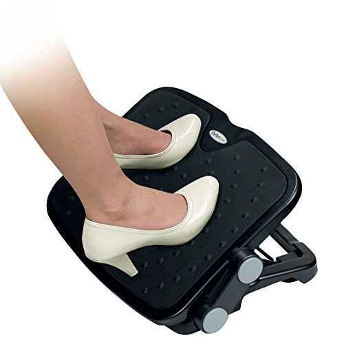 StarTech.com Under Desk Foot Rest - 18in x 14in - Adjustable Height and Angle - Foot Stool - Footrest for Desk - Office Foot Rest , TAA (FTRST1)
