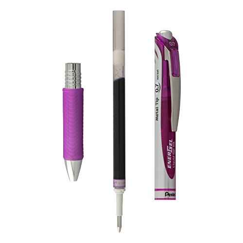Pentel EnerGel RTX Retractable Liquid Gel Pen Canister, Violet Ink, 36pk (BL77PC36V)