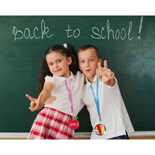 Hall Passes for Classrooms Must Haves, 6 First Day of School Teacher Organization Supplies Gifts Bathroom Lanyards Set for Elementary Middle High Students Restroom Library Office Nurse Bulk Pass