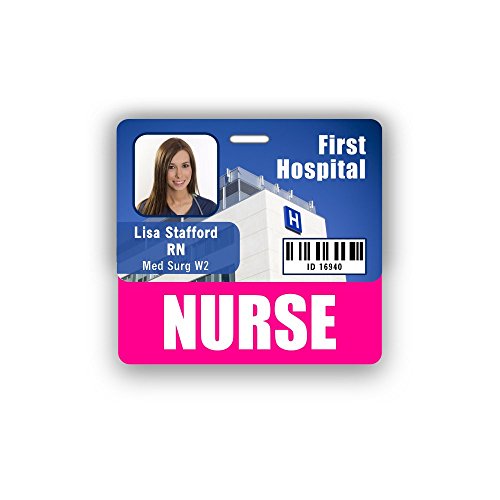 Nurse Badge Buddy Horizontal with Height & Weight Conversion Charts – Pink (Scrubs and Stuff LLC)