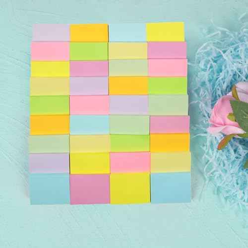 36 Pack Sticky Notes 1.5x2 in Post, 2160 Sheets Post Small Self Sticky Notes Pad Its, 9 Pastel Color Mini Sticky Notes for Office, Home, School, Meeting