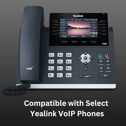 Yealink Replacement Handset Accessory for T46G, T46S, T46U, T48G, T49G, T48U, VP59 Office Desk Telephones and Microfiber Cleaning Cloth