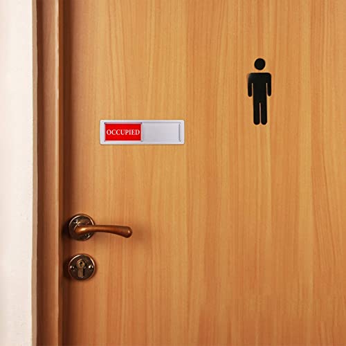 K KitchenTour Vacant Occupied Privacy Sign - Silver, Magnetic Door Indicator 1-1