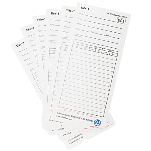 Genuine AT-4500 Time Cards, 4-Packs of 50ea