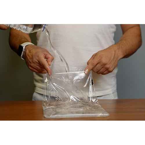 400 Count Combo Pack (12x15, 14x20) 200 Each - Clear Poly Bags with Suffocation Warning ? Self-Seal Storage, Shipping, Industrial Packaging