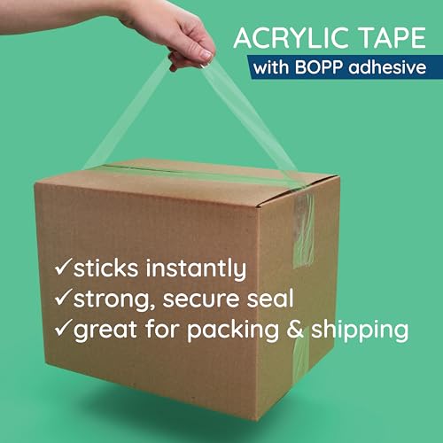 36 Pack Heavy Duty Packaging Tape, Clear Packing Tape Designed for Moving Boxes, Shipping, Office, and Storage, Commercial Grade 2.7mil Thickness, 60 Yards Length, Bulk, 2160 Total Yards