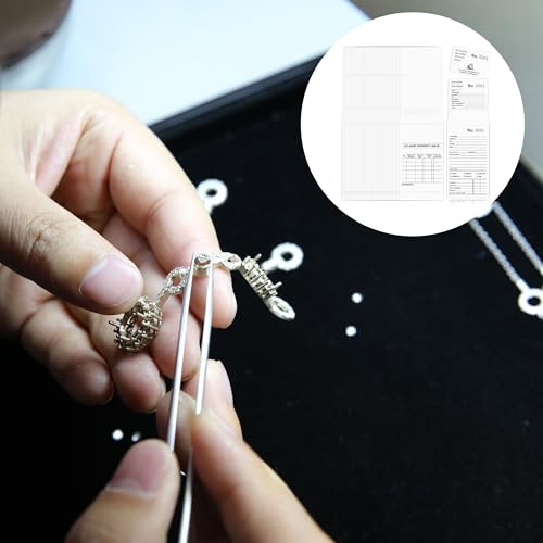 100 Pcs Jewelry Repair Envelopes 3-Part White Paper with Serial Numbers & Tear Lines