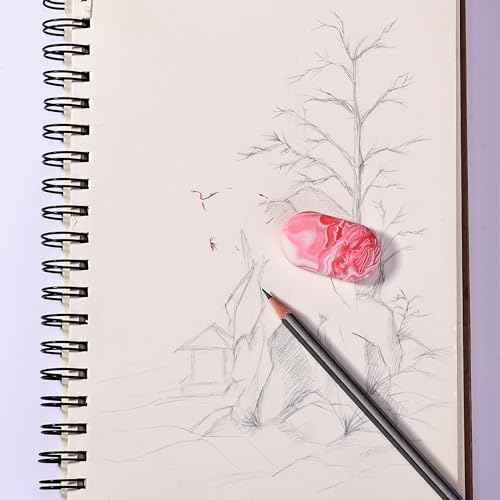 Mr. Pen- Erasers, 24 Pack, Vibrant Colors, Marble Pencil Eraser, Cute Eraser for Kids, Big Erasers for Pencils