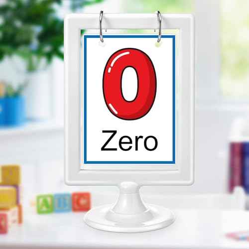 Geelin Mini Anchor Chart Holder 4 x 6 Inches Learning Card Stand Anchor Chart Storage Double Sided Card Display for Holding Alphabet Number Vocabulary Paper Organization Interactive Displays(12 Pcs)