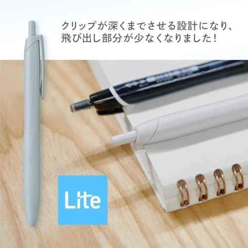 ߲×Ôæçù¶ Uni Jetstream Single Ballpoint Pen, Equipped with 0.5mm Lite Touch Ink (Black), Sage, SXNLS05.52, Set of 10