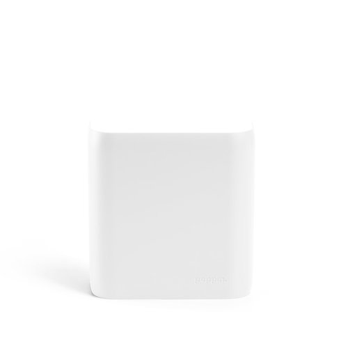 Poppin Magnetic Pen Holder - Office Supplies Storage Cup with 3 Mounting Options (adhesive strips, magnets, or screws), Mounts to Walls, Refrigerators, Lockers (White)