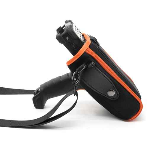 Shoulder Belt Carrying Case Holster for Symbol MC9000 MC9060 MC9090 MC9100, MC9190 MC9200 MC92N0 Handheld Android PDA Phone Barcode Scanner,Orange(SG-MC9121112-01R)