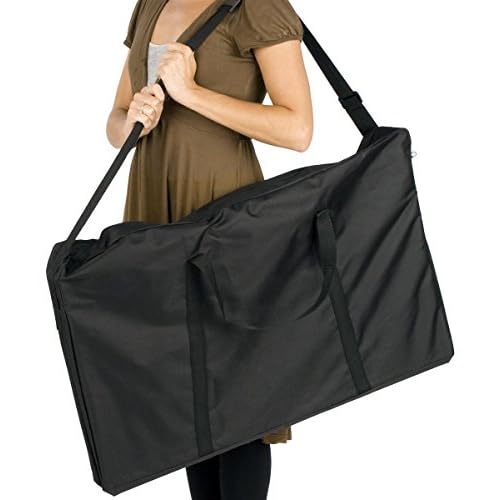 3-Panel Table Presentation Board, 54 x 30 - Blue Hook & Loop Fabric and White, Dry-Erase Write-on Panels