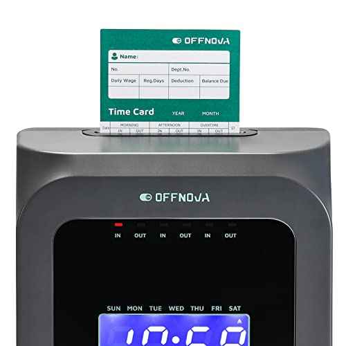 OFFNOVA Thermal Time Cards, Double-Sided Monthly Time Cards for IN/OUT Time Clock, Pack of 50
