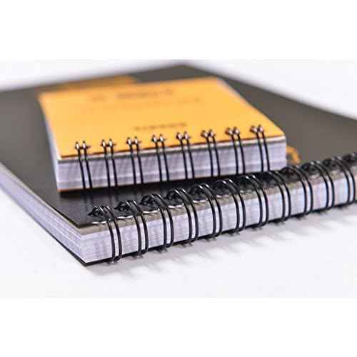 Rhodia Wirebound Black Notepads dot - 6 in. x 8-1/4 in, Pack of 5