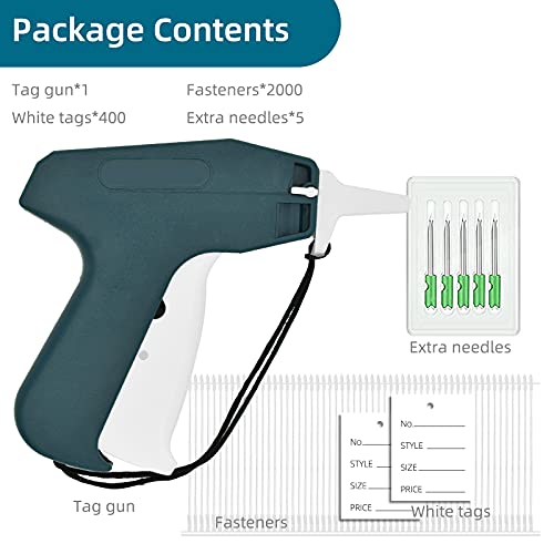 Liumai Tagging Gun Kit 2006 Pcs with Gray-Blue Tag Gun, 5 Needles, 1600 Barbs, 400 Price Tags