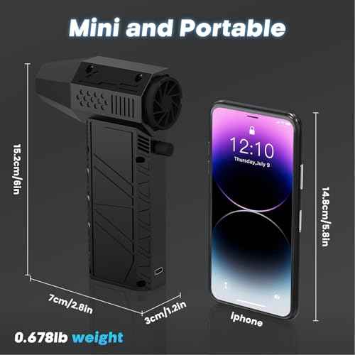 Compressed Air Duster - 180000RPM Duster Blower, 13000mAh, 1%-100% Stepless Speed Adjustable Technology, Rechargeable Cordless Air Broom for Keyboard PC Car Home Outdoor Dust Rain Snow Removal