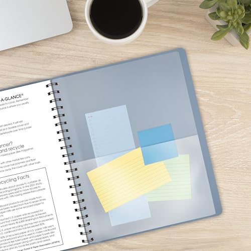 AT-A-GLANCE 2026 Planner, Weekly & Monthly, 8.25" x 11", Large, Contemporary Lite, Slate Blue (70940X2026)