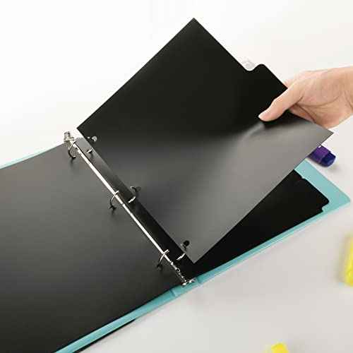 3 Ring Binder Dividers with 5-Tabs for Letter Size, 1/5 Cut, 3-Hole Punched, Write & Erase Plastic Binder Dividers Extra Durable Section Index Dividers for Binders, Pack of 20 Sets, 100 Dividers Total