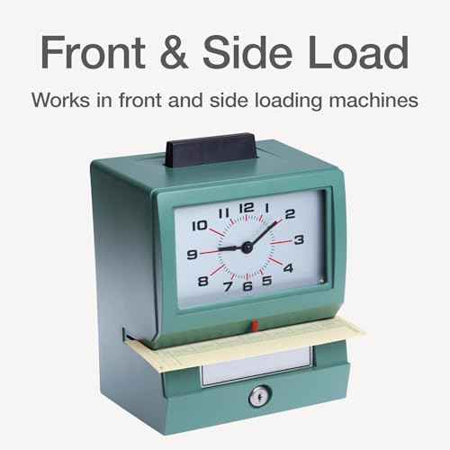 TOPS Time Cards, Weekly, 2-Sided, Named Days, 3-3/8" x 8-1/4", Manila, Green/Red Print, 500-Count (1260)