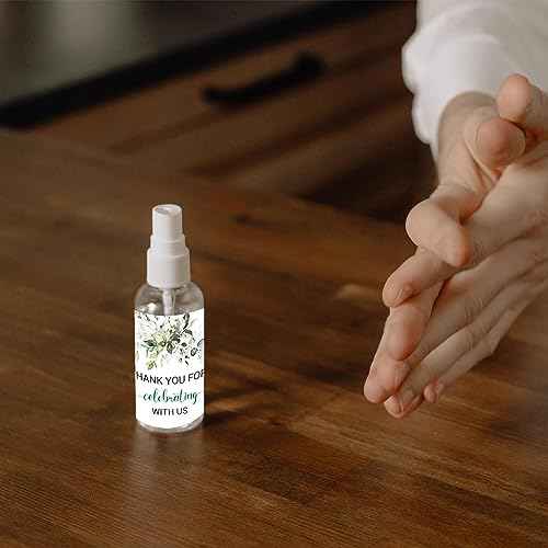 36 Hand Sanitizer Labels Thank You Wedding Favor Stickers, Labels for Weddings, Bridal Showers, Birthdays, Parties, Baby Showers. Not Contain Hand Sanitizer.