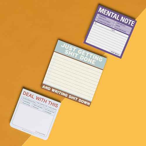Knock Knock Getting Shit Done Large Sticky Notes (4 x 4-inches) (Pack of 8)