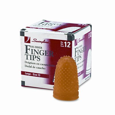 Large Rubber Finger Tips - Amber, Pack of 3 for Craft & Protective Use