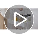 Pipishell White 3-Tier Rolling Storage Cart with Handle & Wheels