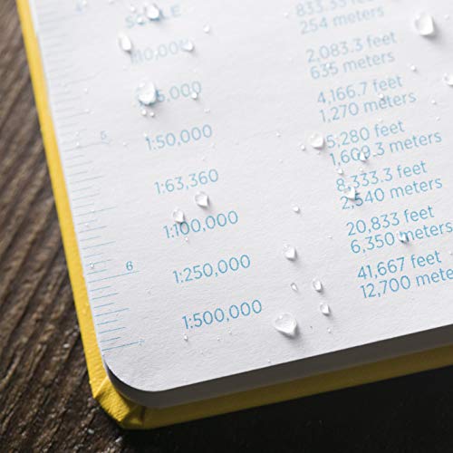 Rite in the Rain Weatherproof Hard Cover Notebook, 8.75" x 11.25", Yellow Cover, Universal Pattern (No. 370F-MX)