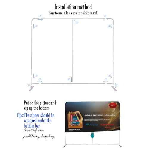 Customize Trade Show Backdrop with Tension Fabric Display Backdrop,Perfect for Trade Show Booth,Exhibition,Conference,Weddings,Parties,Stores 7.5x16.5FT(Frame&Banner Single-Sided Printing)