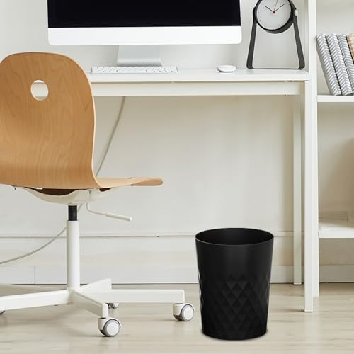 1.8 Gallon Small Bathroom Trash Can 3 Pack with Trash Bags - Black