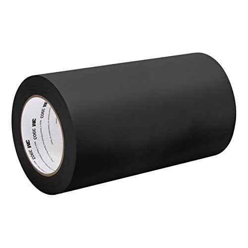 3M Black Vinyl/Rubber Adhesive Duct Tape 3903, 6-50-3903-BLACK 12.6 psi Tensile Strength, 50 yd. Length, 6" Width