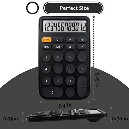 VEWINGL Standard Calculator 12 Digit,Desktop Large Display and Buttons,Calculator with Large LCD Display for Office,School, Home & Business Use,Automatic Sleep,with Battery