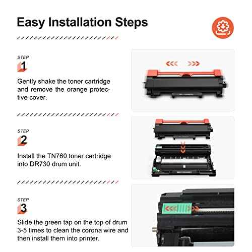 v4ink Compatible TN-760 Toner Cartridge Replacement for Brother TN760 TN730 TN770 Ink for HL-L2350DW HL-L2370DW HL-L2395DW MFC-L2690DW MFC-L2710DW MFC-L2717DW MFC-L2750DW DCP-L2550DW