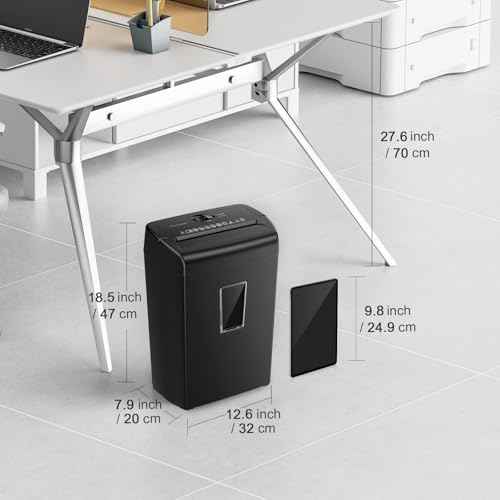 Bonsaii 10-Sheet Cross Cut Paper Shredder, 5.5 Gal Home Office Heavy Duty Shredder for Credit Card, Staple, Clip with Transparent Window(C209-D)