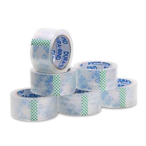 Heavy Duty Clear Packing Tape 1.8 Inch x 60 Yards. Bulk Package. Tough Transparent Packing Tape Refills for Shipping, Moving, Mailing, and All Box Types. Professional Grade.