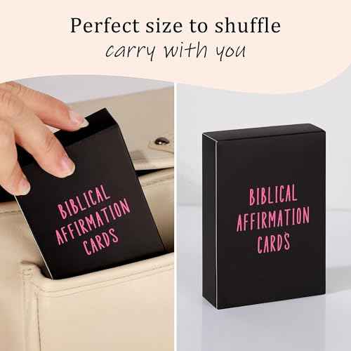 JoycuFF Affirmation Cards for Women, Prayer Cards Bible Verse Scripture 50 Daily Positive Affirmations & Meditation Mindfulness Empowerment Gifts